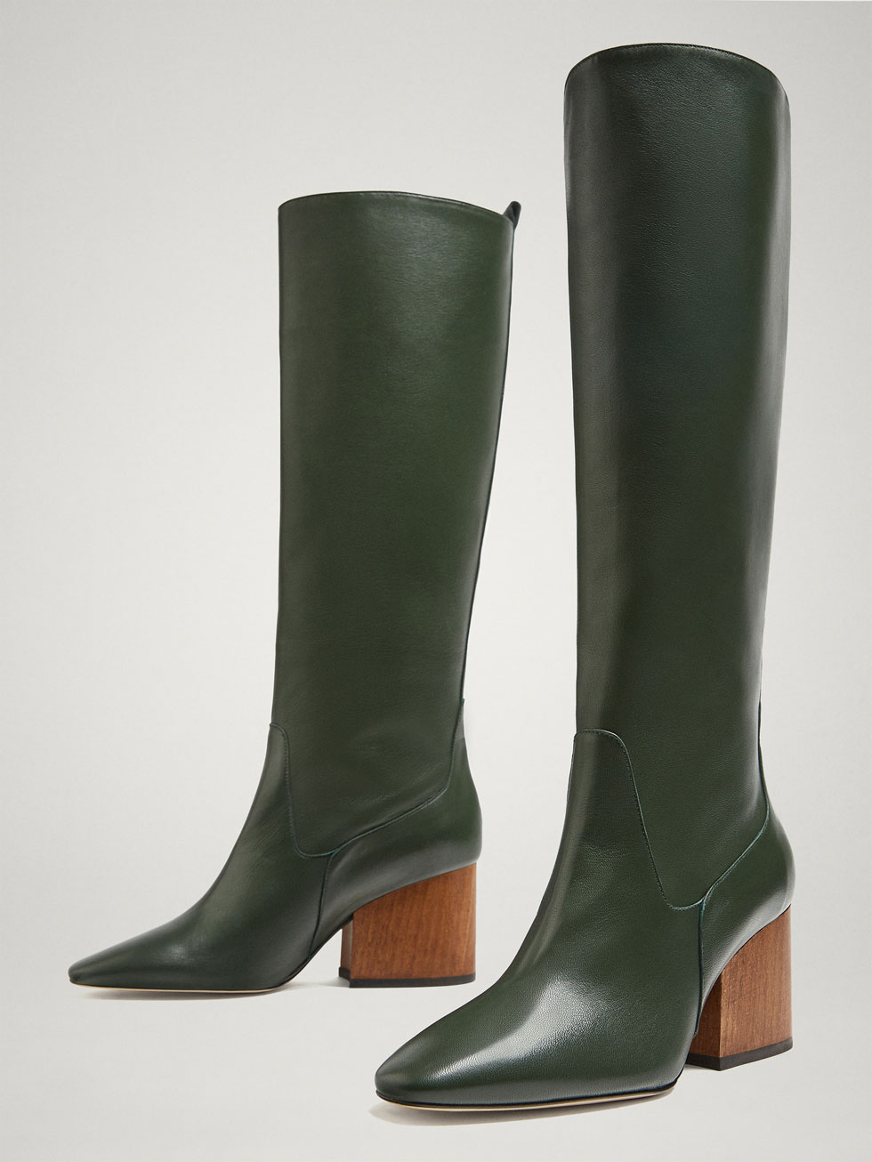botas verdes Massimo Dutti