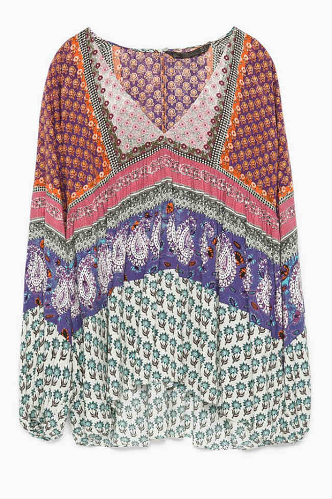 Blusas y camisas de estilo hippie-chic Zara TRF colección primavera verano 2015 Modalia.es