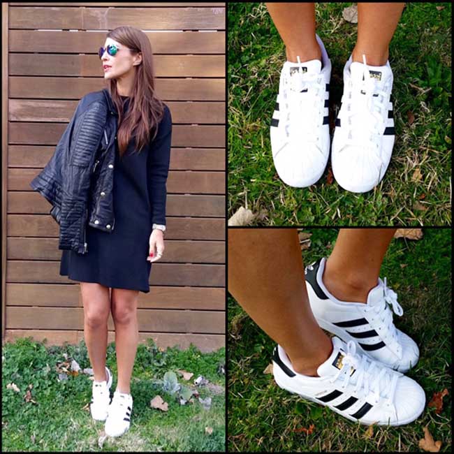 Paula Echevarría sucumbe las clásicas Adidas Superstar en su blog de la revista Elle - Modalia.es