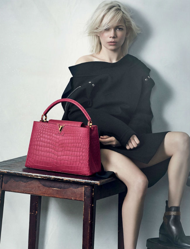 Con el carisma de Michelle Williams, Louis Vuitton sale a mostrar sus  nuevas carteras