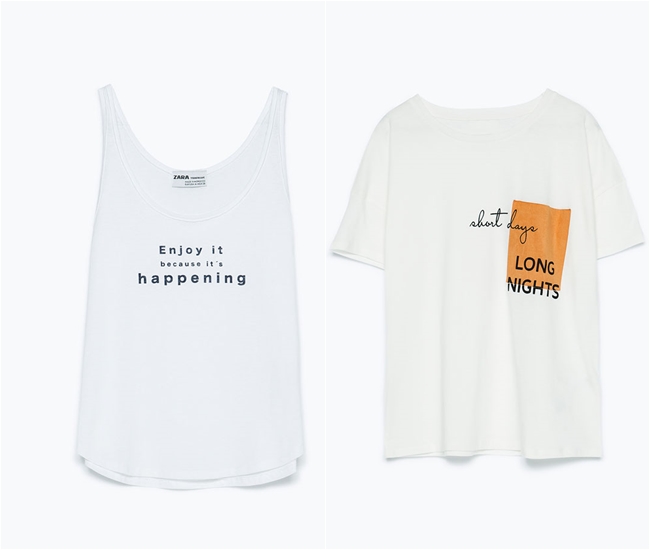 isla proteína victoria Camisetas con mensaje, un must de esta temporada que encontrarás en Zara TRF  colección primavera verano 2015 - Modalia.es