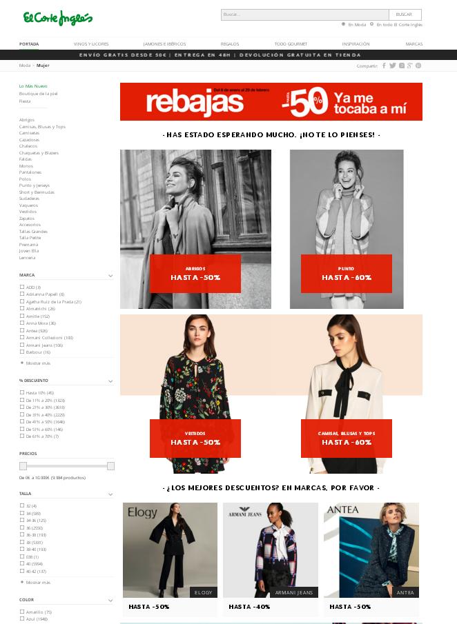 Rebajas Invierno 2016 El Corte Inglés