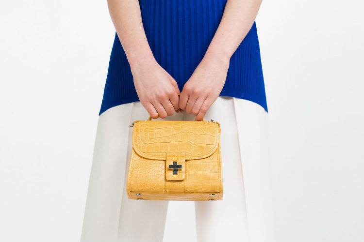 bolsos color amarillo zara